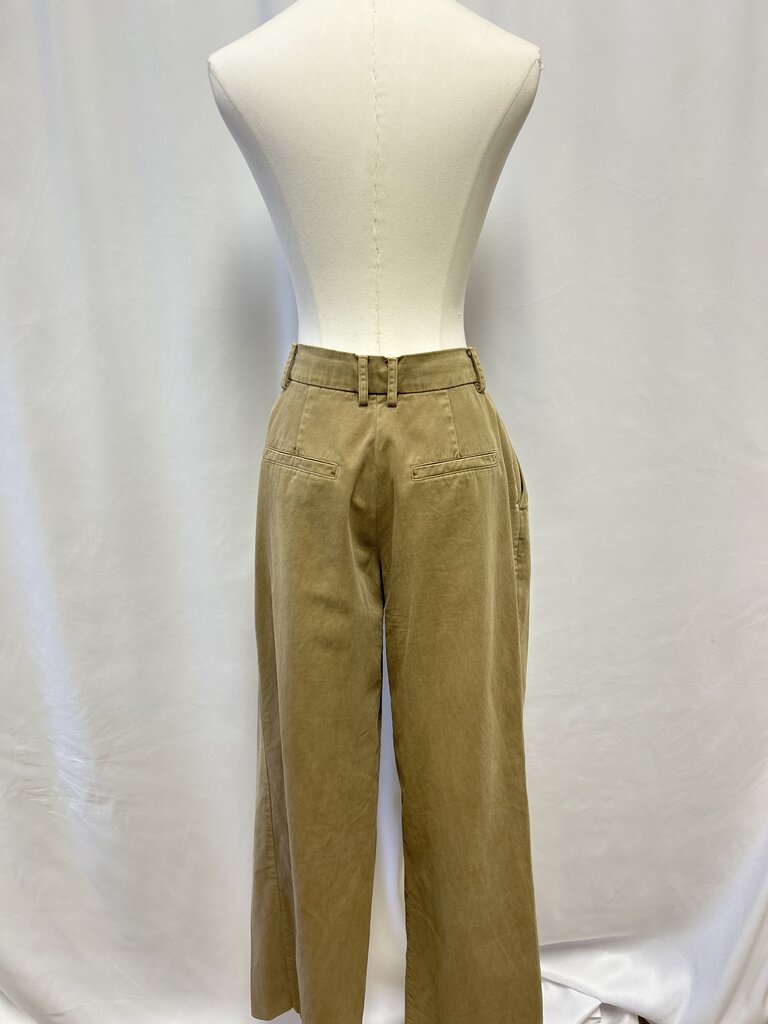 Staud Khaki Pleated Trouser