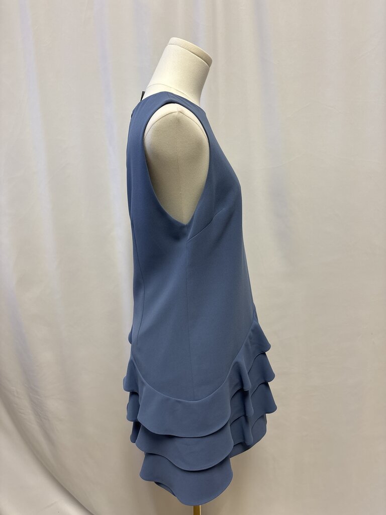 alice + olivia Slate Blue Ruffle Hem Dress