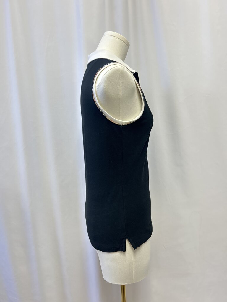 Burberry Black Sleeveless Polo