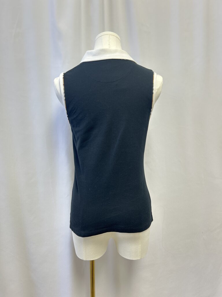 Burberry Black Sleeveless Polo