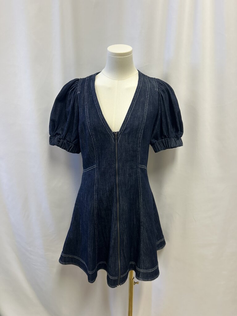 Pilcro Denim Puff Sleeve Mini Dress