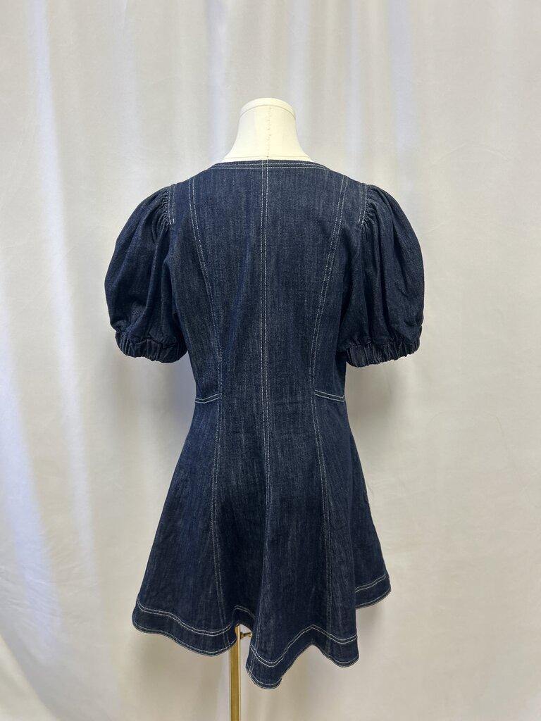 Pilcro Denim Puff Sleeve Mini Dress