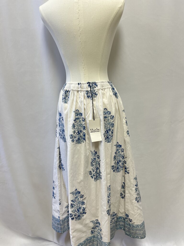 Maelu White Floral Maxi Skirt NWT