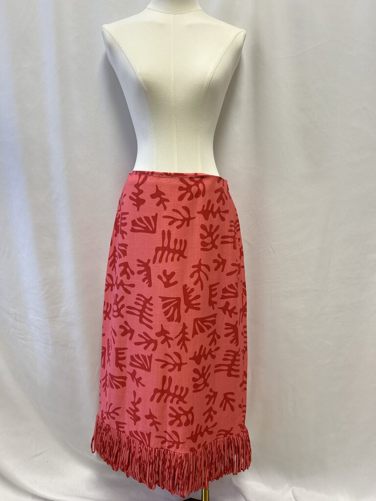 Hyacinth House Coral Fringe Skirt