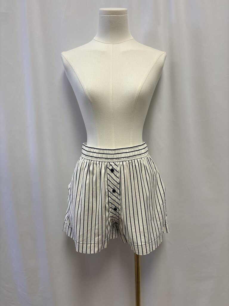 Reformation Black Striped Shorts