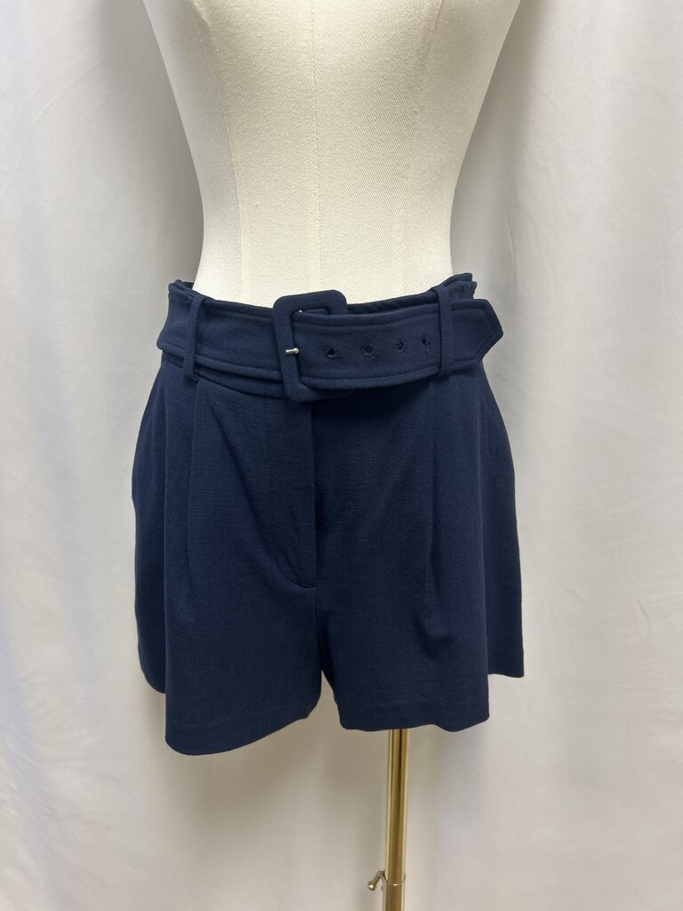 Veronica Beard Navy Belted Shorts