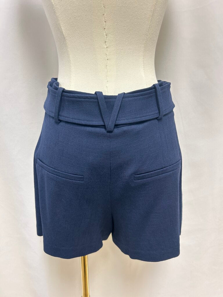Veronica Beard Navy Belted Shorts