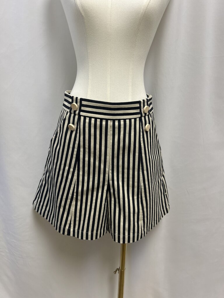 Pearl Black and Tan Striped Shorts