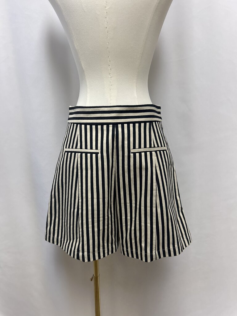 Pearl Black and Tan Striped Shorts