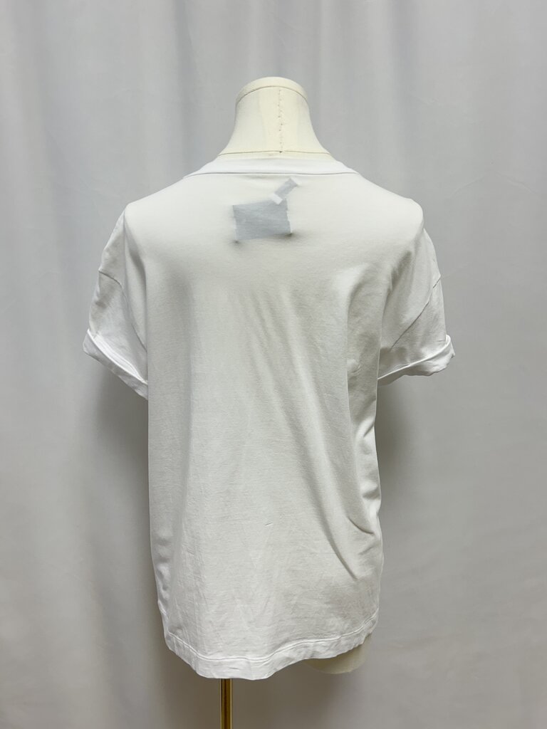 Brunello Cucinelli White Embellished Tee