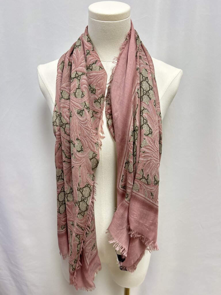 Gucci Floral and Monogram Scarf