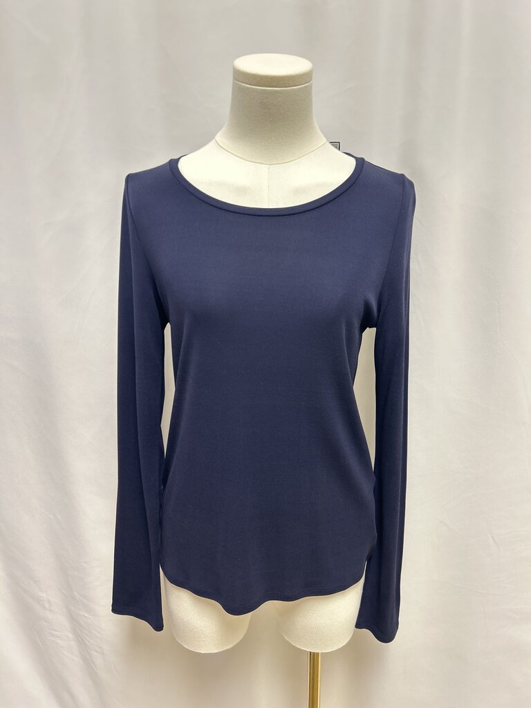 Eileen Fisher Navy Long Sleeve Tee