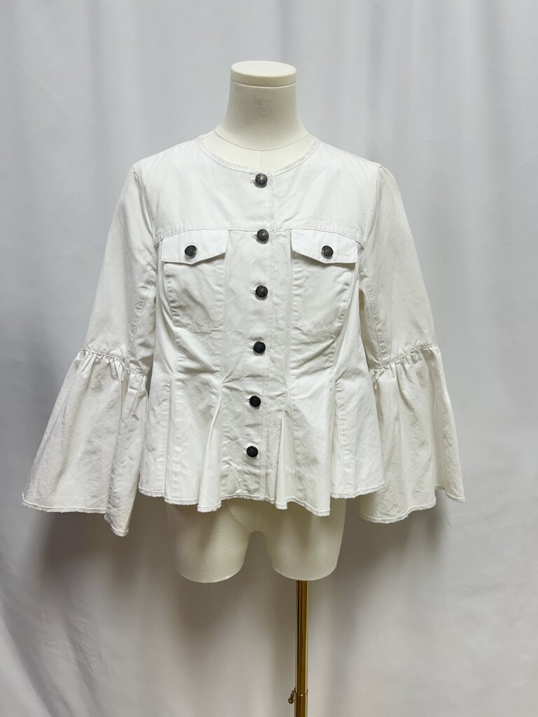 Cinq a Sept White Bell Sleeve Jacket
