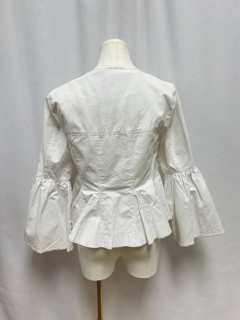Cinq a Sept White Bell Sleeve Jacket
