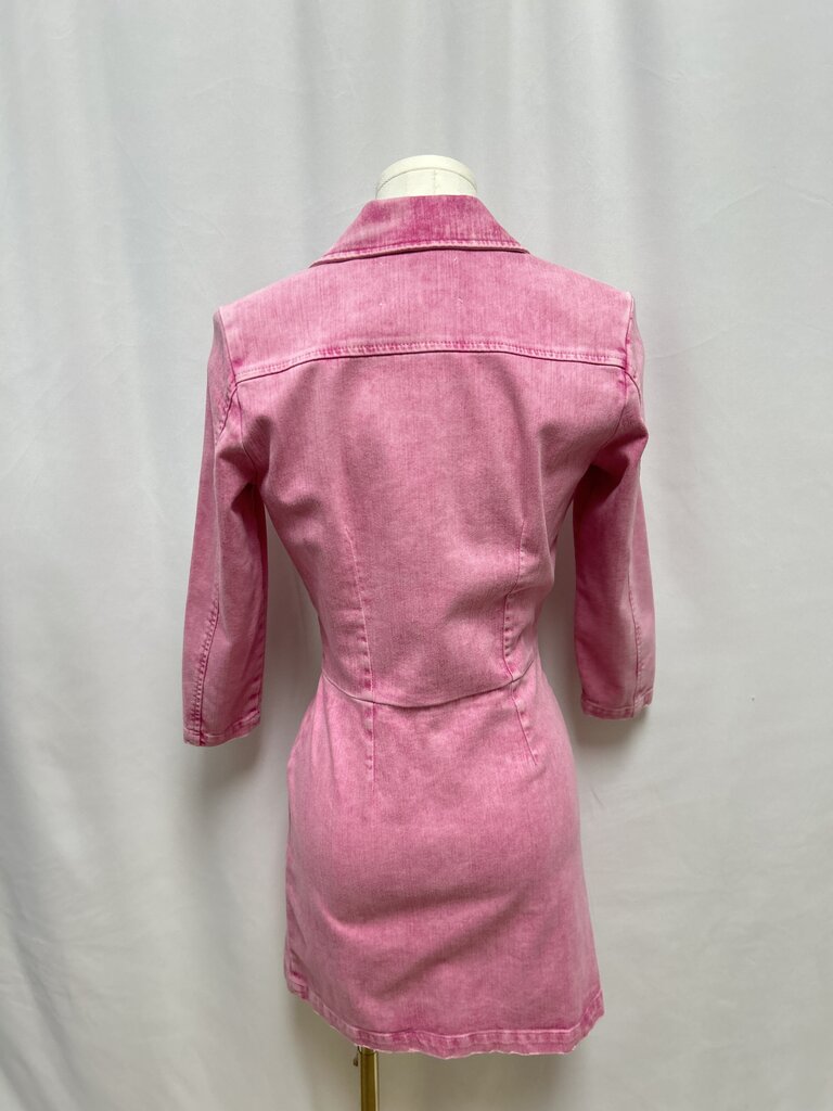 Retrofete Pink Denim Mini Dress