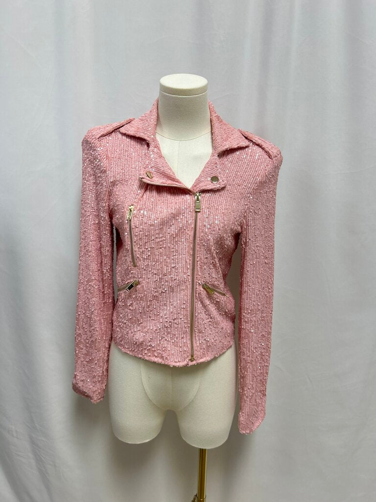Generation Love Pink Sequin Moto Jacket
