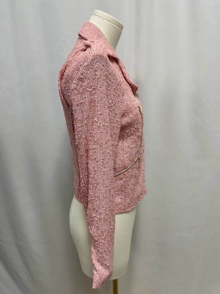 Generation Love Pink Sequin Moto Jacket
