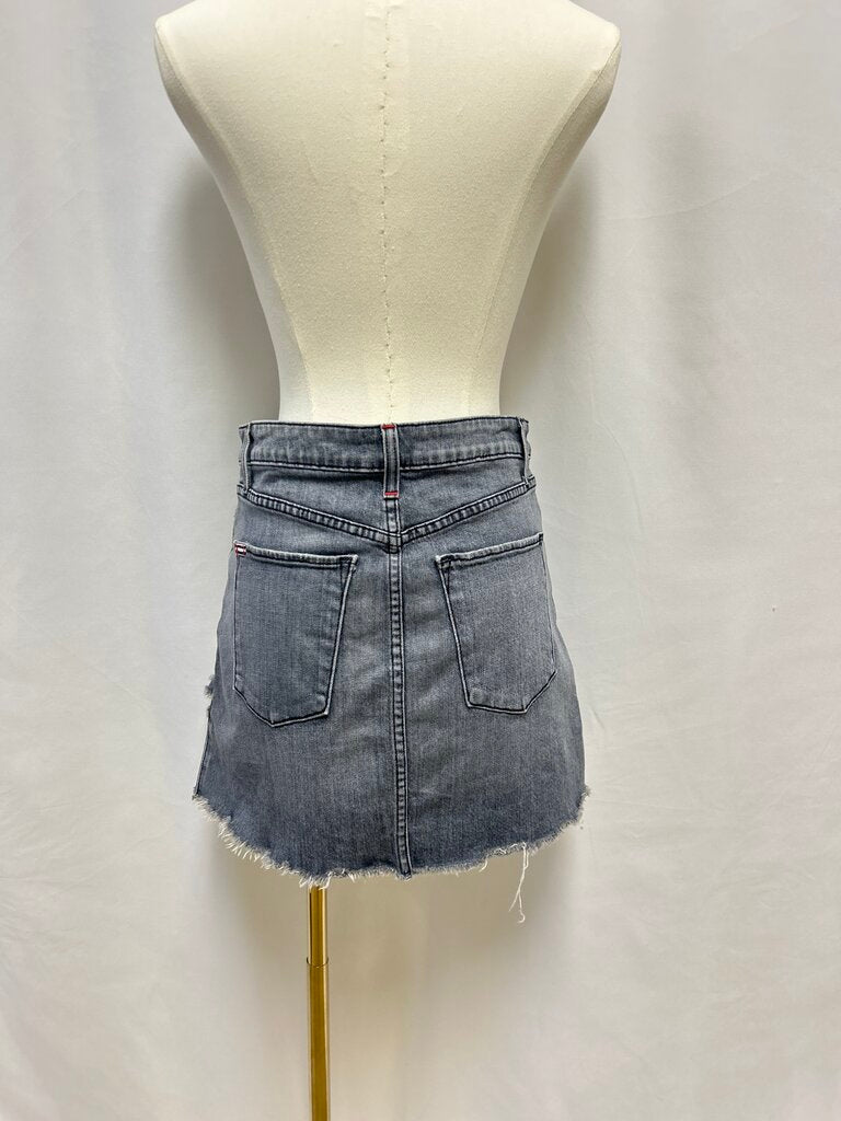 alice + olivia Grey Denim Mini Skirt