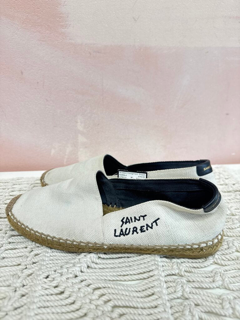 YSL Natural Espadrille w/Box