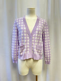 Maje Purple Plaid Cardigan