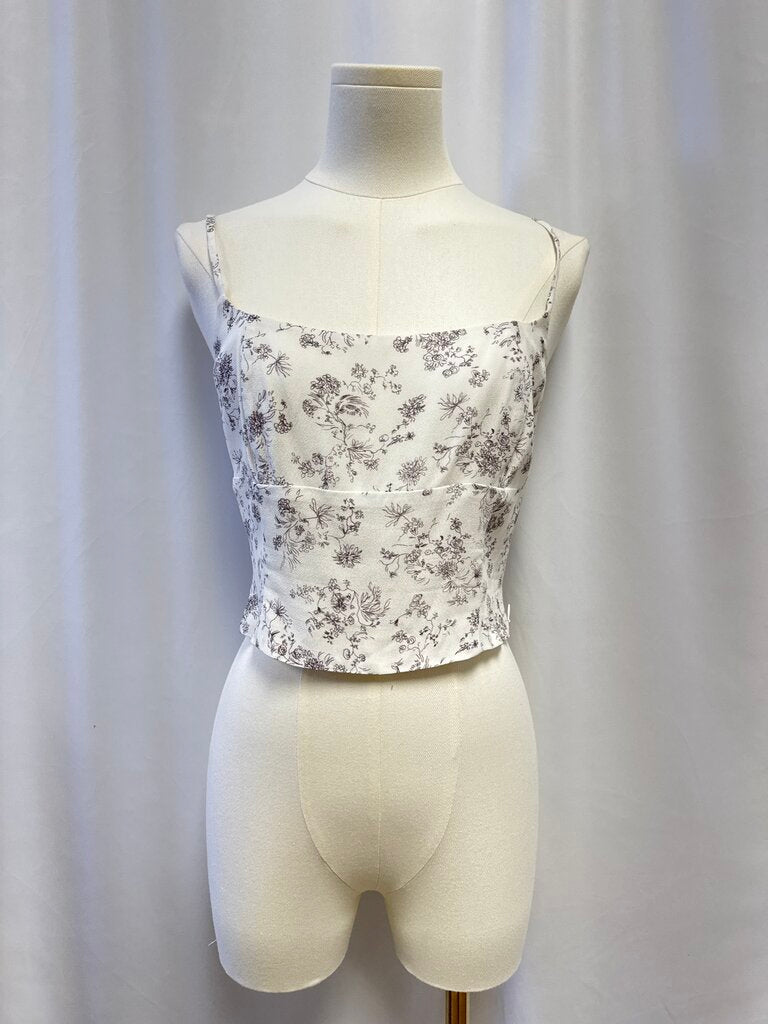 Wilfred White Floral Cropped Tan