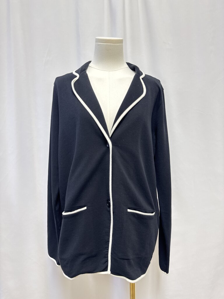 Kule Black Piped Blazer