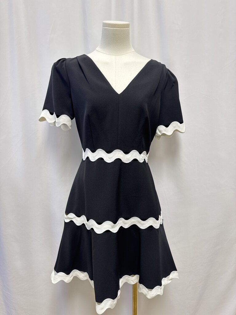 Milly Black and White Ric Rac Dress