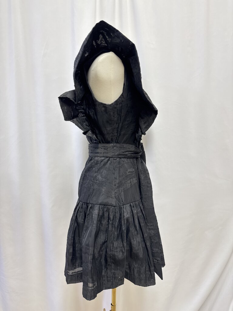 Hunter Bell Black Ruffle Sleeve Dress