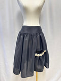 Simone Rocha Black and Pearl Detail Skirt