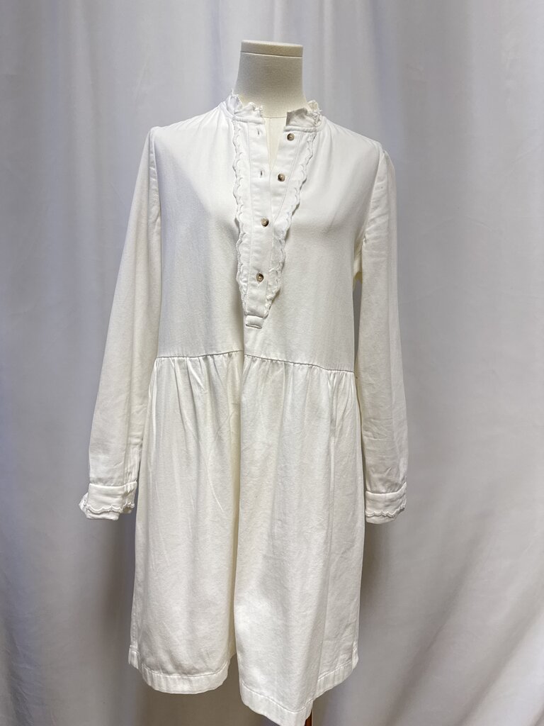 M.i.h Jeans White Ruffle Placket Dress