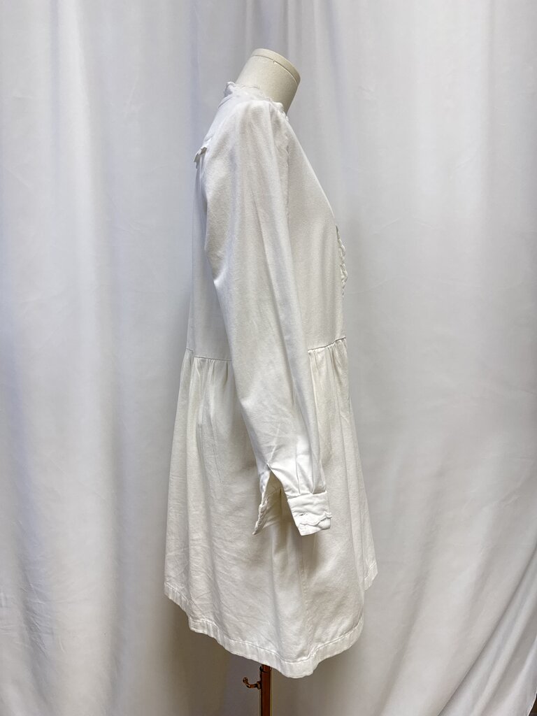 M.i.h Jeans White Ruffle Placket Dress