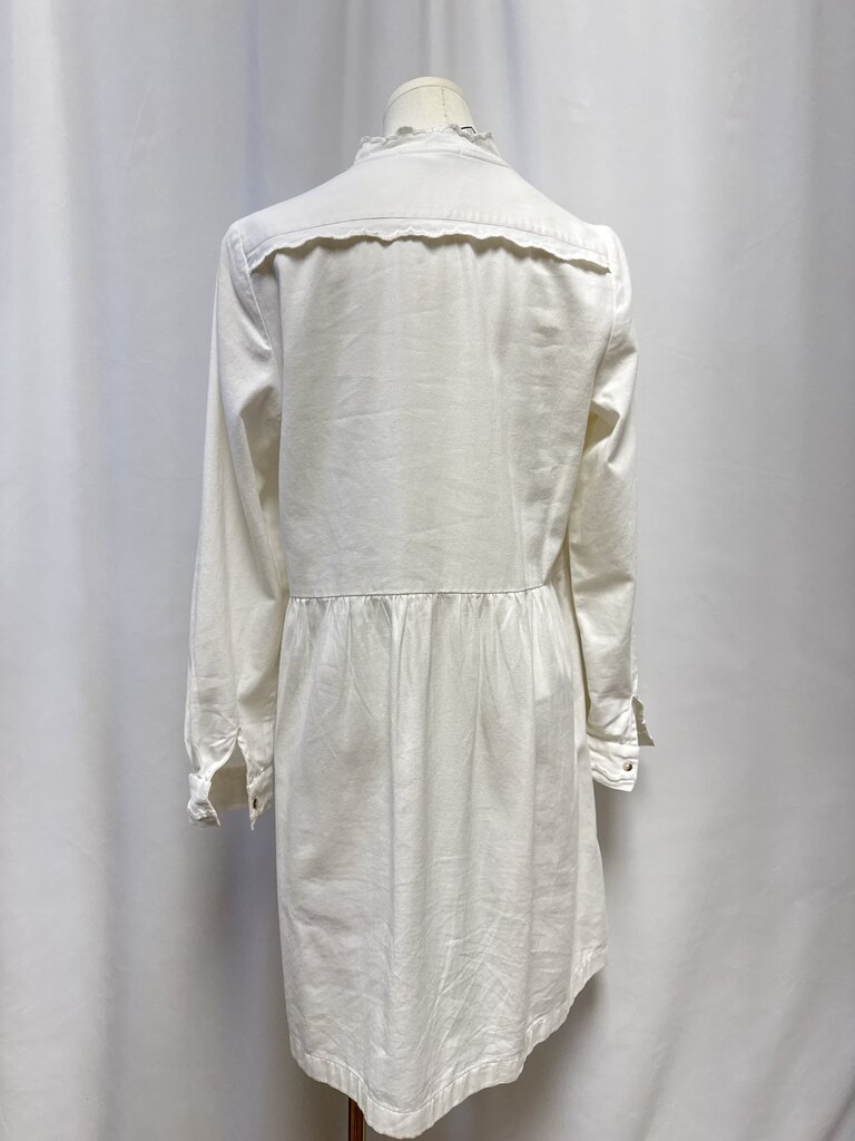 M.i.h Jeans White Ruffle Placket Dress