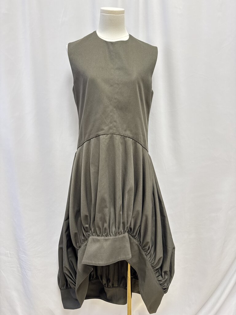JW Anderson Olive Balloon Hem Dress NWt