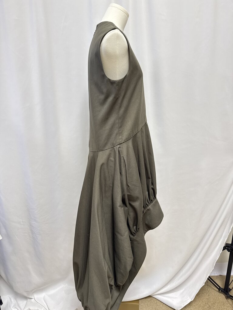 JW Anderson Olive Balloon Hem Dress NWt