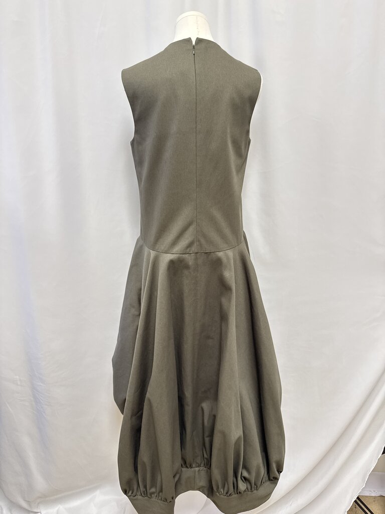 JW Anderson Olive Balloon Hem Dress NWt