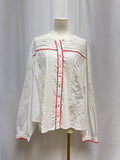 Free People White Lace Pleated Top NWT