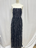 Payal Jain Black Embroidered Strapless Dress