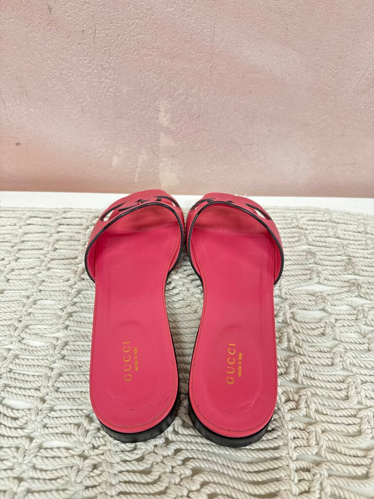 Gucci Pink Double G Sandal