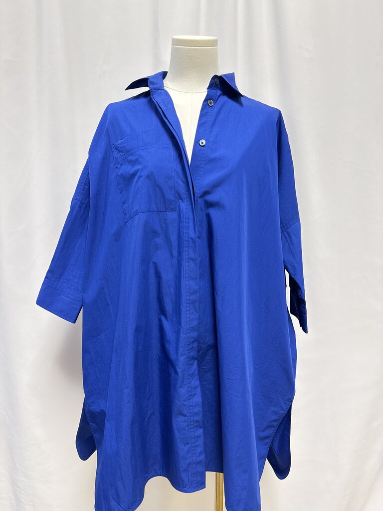 Co Cobalt Shirt Dress