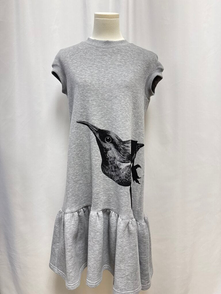 Iona Ciolacu Grey Bird Sweatshirt Dress