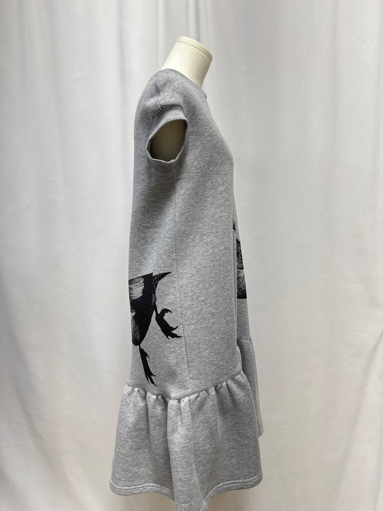 Iona Ciolacu Grey Bird Sweatshirt Dress