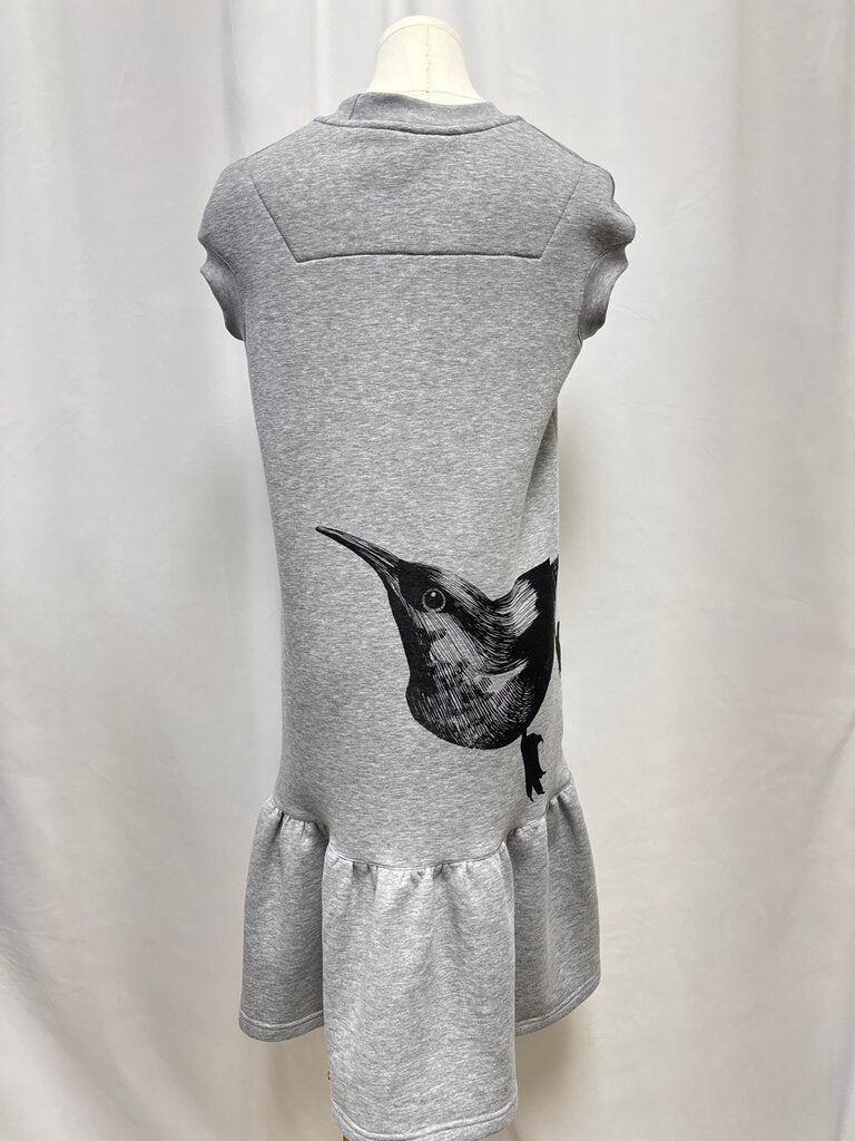 Iona Ciolacu Grey Bird Sweatshirt Dress