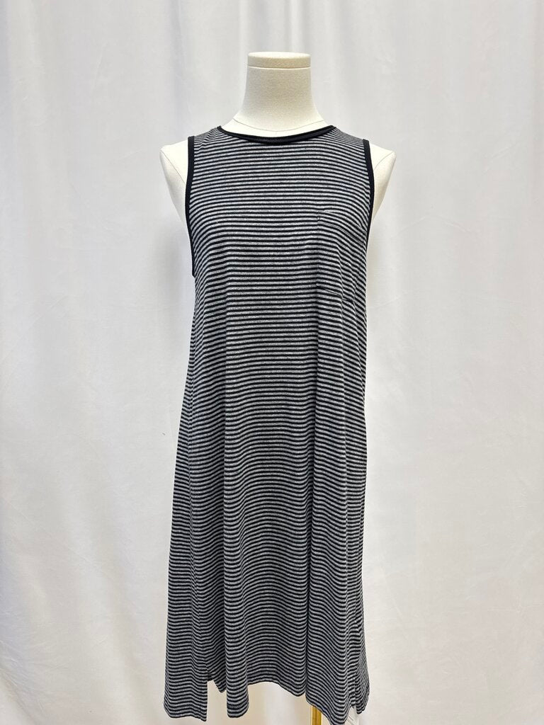 ATM Black and Grey Striped Dress