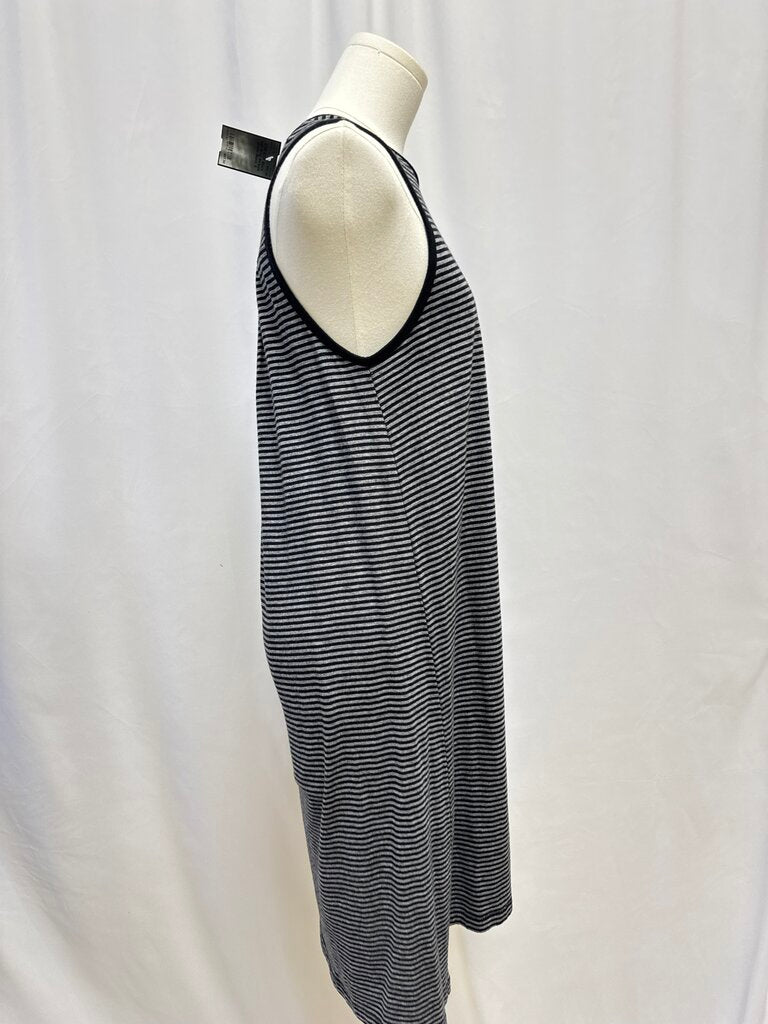 ATM Black and Grey Striped Dress