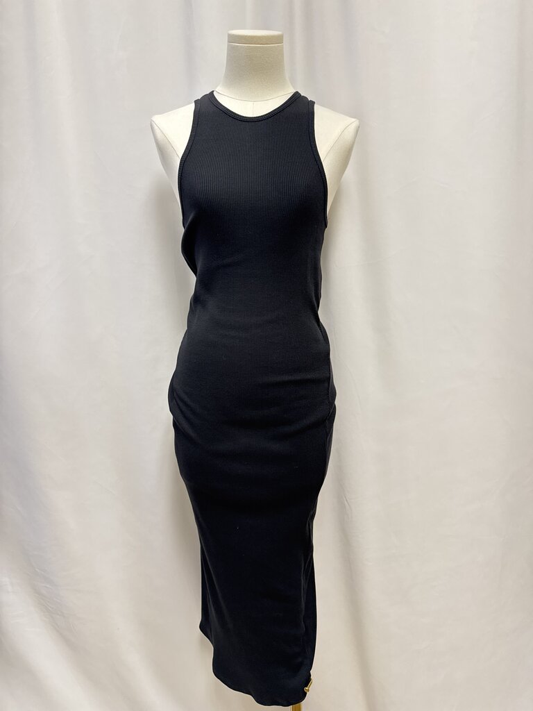 rag & bone Black Ribbed Tank Dress