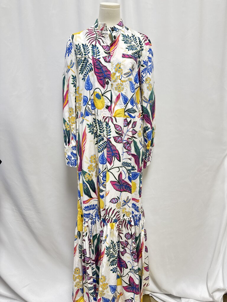 La Double J Floral Maxi Shirt Dress NWT