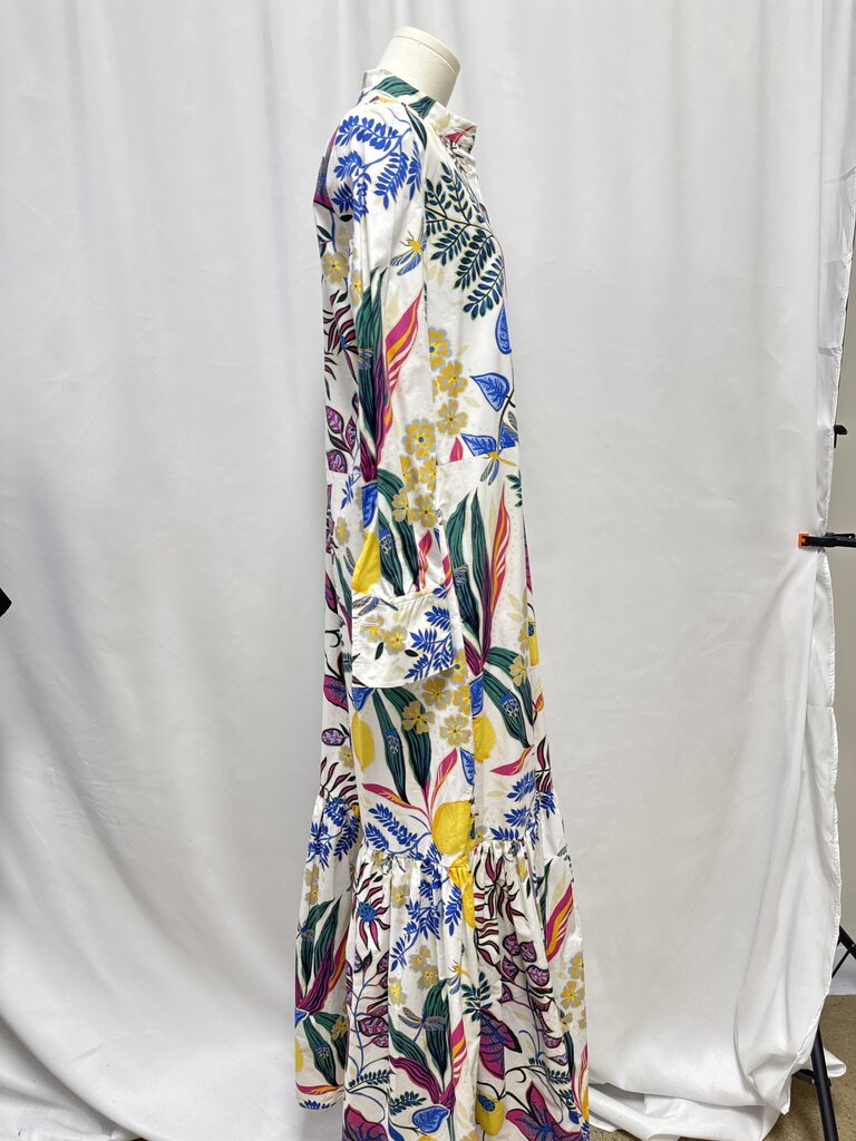 La Double J Floral Maxi Shirt Dress NWT