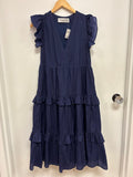 Amanda Uprichard Blue Ruffle Sundress