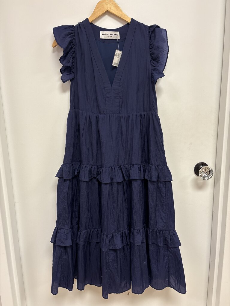 Amanda Uprichard Blue Ruffle Sundress
