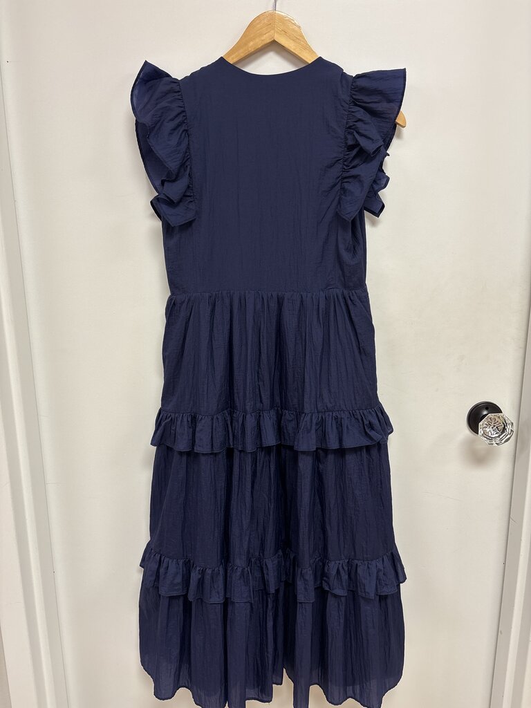Amanda Uprichard Blue Ruffle Sundress